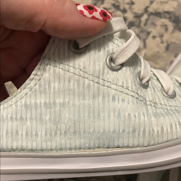 Women's Mint Green Canvas Sneakers - Picture 6 of 6